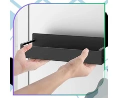 Magnetinis virtuvės organizatorius, juodas, 2 lentynos