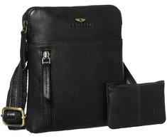 Maža vyriška odinė crossbody rankinė Peterson, ruda AX22