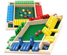 Medinis stalo žaidimas Shut the Box, spalvotas TP94