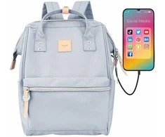 Mėlyna kuprinė su USB jungtimi Himawari