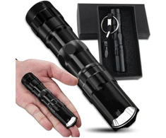 Mini LED žibintuvėlis, juodas, aliuminis Z8