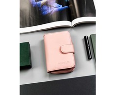 Moteriška 4U Cavaldi ekologiškos odos piniginė, rožinė, telpa automobilio registracijos liudijimas TL3