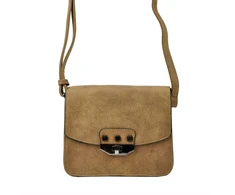 Moteriška crossbody rankinė Pierre Cardin 91023, ruda, eko oda, su reguliuojamu dirželiu