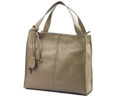 Moteriška didelė odinė shopper tipo rankinė Gregorio 1725, taupe, A4