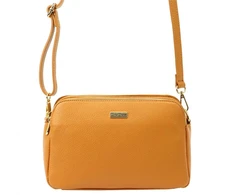 Moteriška odinė crossbody rankinė MiaMore, ruda