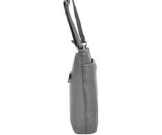 Moteriška odinė crossbody rankinė Patrizia, šviesiai pilka