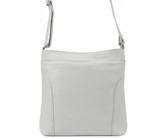 Moteriška odinė crossbody rankinė Patrizia, šviesiai pilka