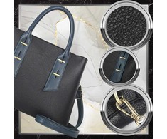 Moteriška odinė rankinė BAD&amp;BAGS, juoda