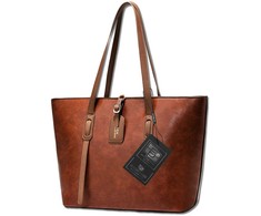 Moteriška odinė rankinė BAD&amp;BAGS, ruda, shopper tipo
