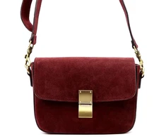 Kelioninis Moteriška odinė rankinė Luka 24-057-2, bordo, maža crossbody