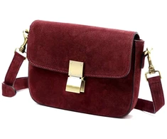 Kelioninis Moteriška odinė rankinė Luka 24-057-2, bordo, maža crossbody