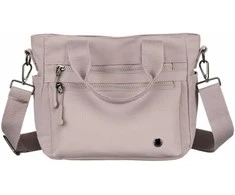 Moteriška pirkinių rankinė, poliesteris, su užtrauktukais