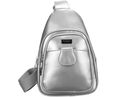 Moteriška sidabrinė „Peterson“ rankinė per petį (crossbody) iš eko odos RT36