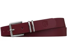 Moteriškas dirbtinės odos diržas Peterson, bordo, su sidabrine sagtimi D36112