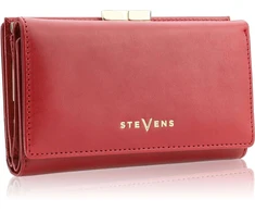 Odinė piniginė moterims Stevens su RFID apsauga