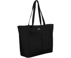 „Peterson“ moteriška shopper tipo rankinė nešiojamam kompiuteriui su rankenomis, juoda, dirbtinė oda RM7
