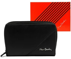 Pierre Cardin Portfel Damski Skórzany Średni Portmonetka RFID na Zatrzask