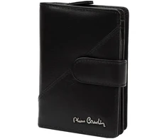 Pierre Cardin Pionowa Portmonetka Skórzany Pojemny Portfel RFID Zatrzask
