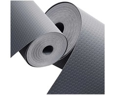 Pilkas PVC neslystantis kilimėlis stalčiams 500x50 cm