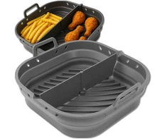 Pilkas silikoninis įdėklas Air Fryer su skirtuku H151