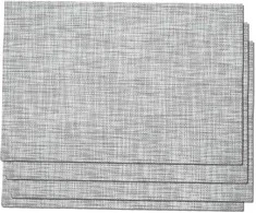 Pilki austi PVC stalo padėkliukai 45x30 cm, 4 vnt.