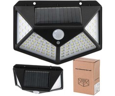 Saulės judesio ir sutemų jutiklio lempa su 100 LED diodų
