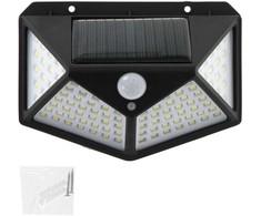 Saulės judesio ir sutemų jutiklio lempa su 100 LED diodų
