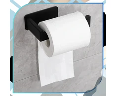 Savaime prilimpantis WC popieriaus laikiklis, juodas DH26