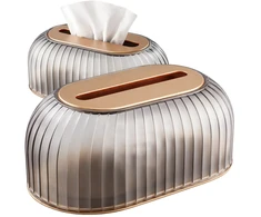 Servetėlių dėžutė dūminė juoda PVC, moderni TP186