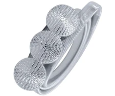 Sidabrinis elastingas metalinis diržas SNAKE D9