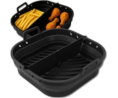 Silikoninis Air Fryer įdėklas juodas su separatoriumi H152