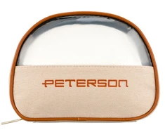 Smėlio ir rudos spalvos sintetinė kosmetinė su permatomu langeliu Peterson RT22