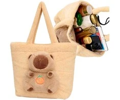 Smėlio pliušinis shopper krepšys Kapibara