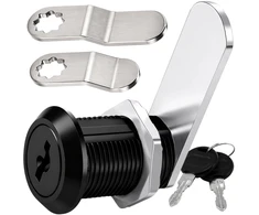 Spintelės užraktas juodas metalinis 20 mm, 2 raktai N171