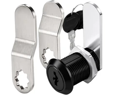 Spintelės užraktas juodas metalinis 20 mm, 2 raktai N171