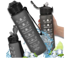Sportinis gertuvė juoda Tritan BPA Free 1 l TRESSARI G18