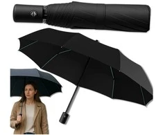 Sulankstomas juodas automatinis skėtis ANTI-UV V1