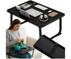 Sulankstomas nešiojamas staliukas laptopui, juodas TP78