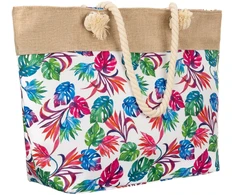 Duża torba plażowa full print na wysokich uchwytach