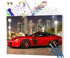 Tapyba pagal numerius su rėmu 40 x 50 cm „Raudona Auto Supercar“ TP12
