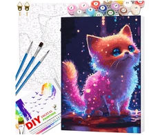 Tapyba pagal numerius su rėmu 40x50 cm „Spalvotas kačiukas“ TP47