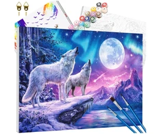 Tapyba pagal numerius su rėmu 40x50 cm „Vilkai“ TP9