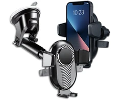 Teleskopinis automobilinis telefono laikiklis, juodas A2