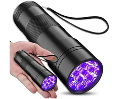 Bez Marki UV LED žibintuvėlis juodas aliuminis 395 nm Z9