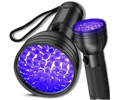 UV žibintuvėlis juodas aliuminis 51 LED 395 nm Z3