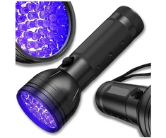UV žibintuvėlis juodas aliuminis 51 LED 395 nm Z3