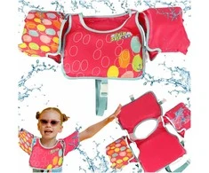 Vaikiška plaukimo liemenė su rankovėmis 3-6 m. 19-30 kg, rožinė