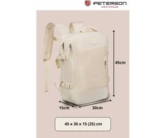 Vidutinė kuprinė unisex Peterson, dramblio kaulo