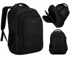Vidutinė kuprinė unisex Peterson, juoda