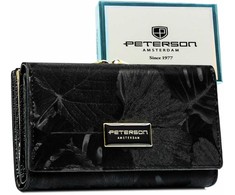 Vidutinė piniginė moterims Peterson, juoda 2555